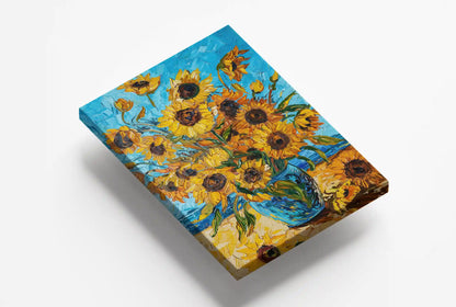 Obraz na płótnie Vincent van Gogh słoneczniki w niebieskim wazonie