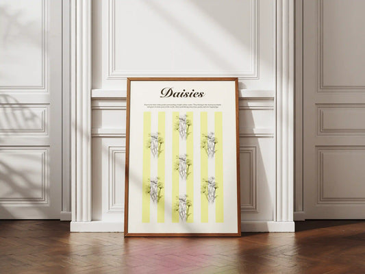 Plakat botaniczny stokrotki Daisies