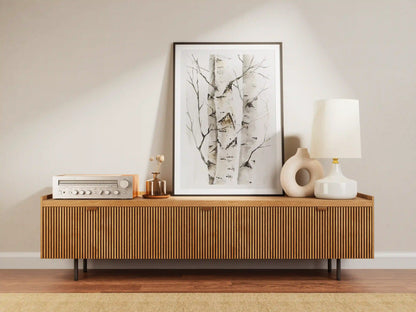 Plakat botaniczny brzoza Birch