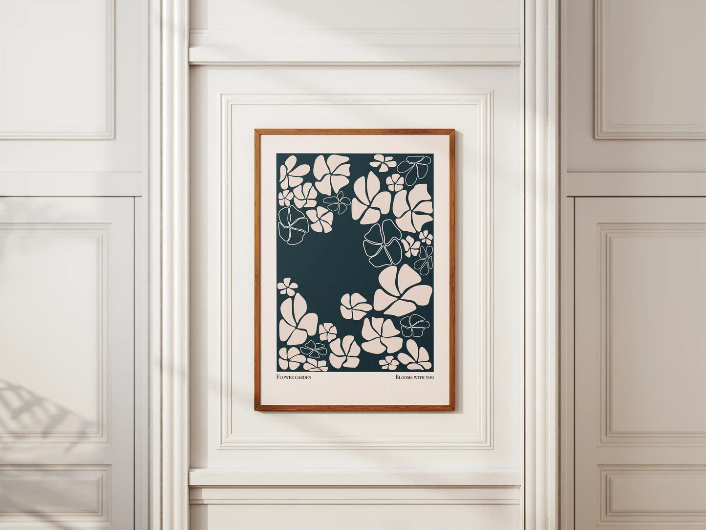 Plakat botaniczny kwiatowy White Flowers