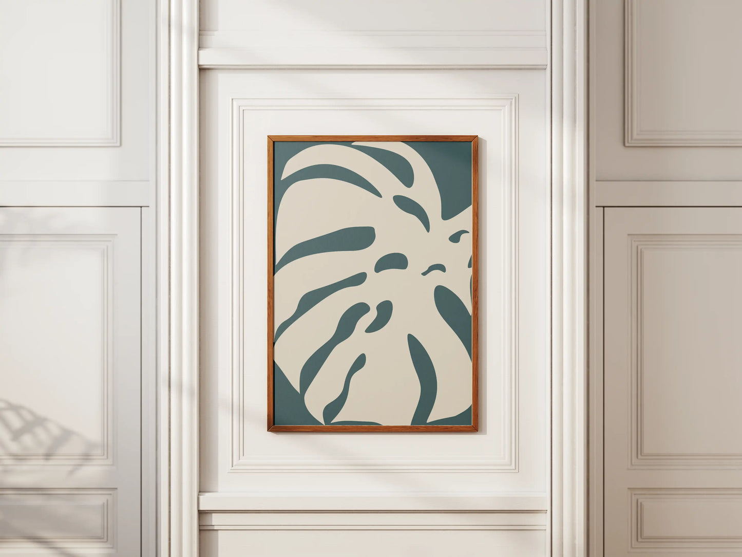 Plakat botaniczny liść monstery Monstera Noctruna