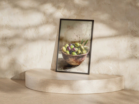 Plakat botaniczny oliwki Olives