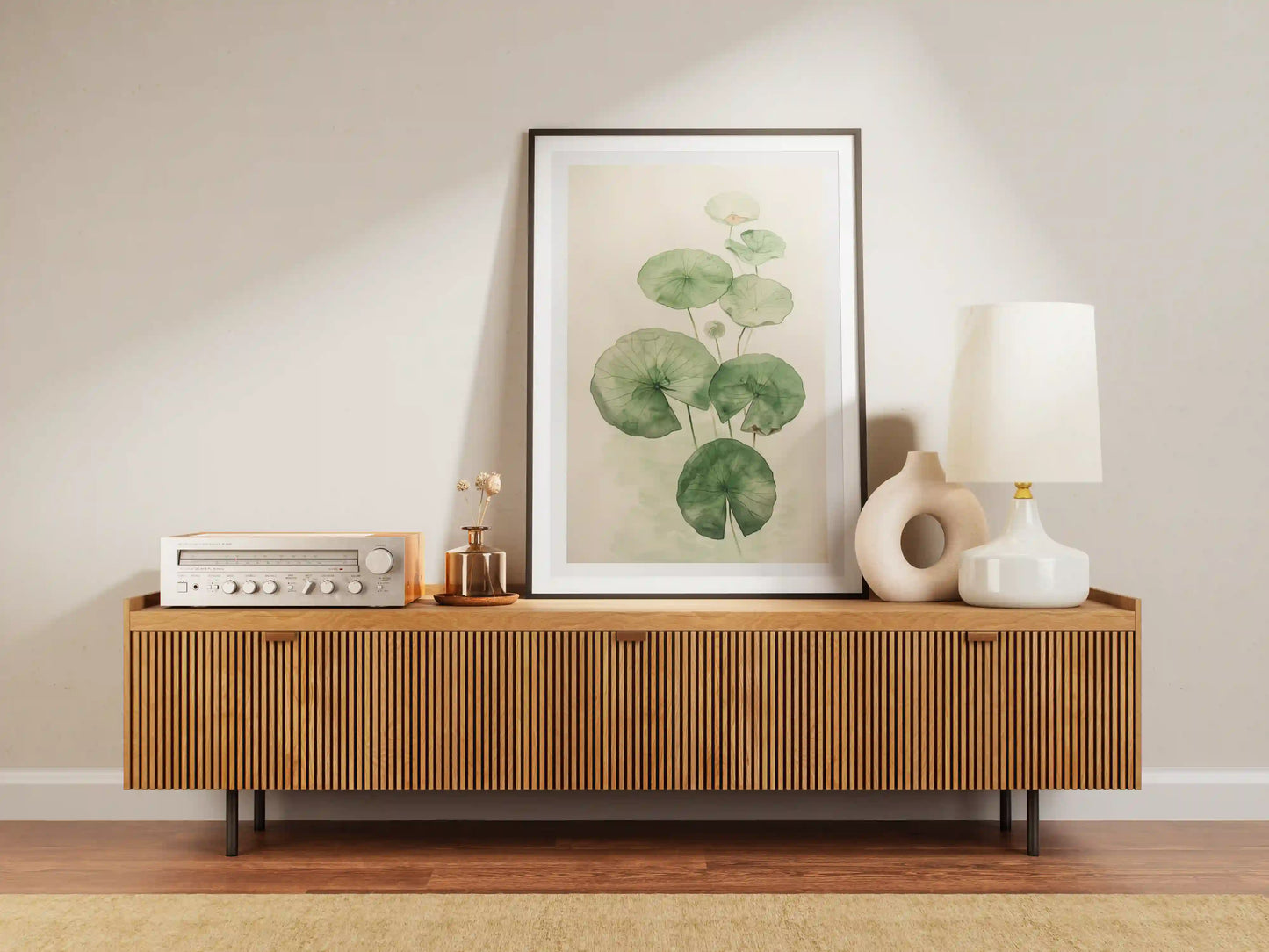 Plakat botaniczny wodne liście Lily pads