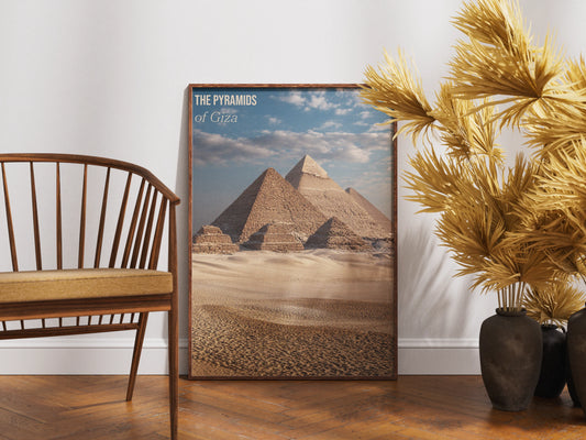 Plakat z krajobrazem Pyramids