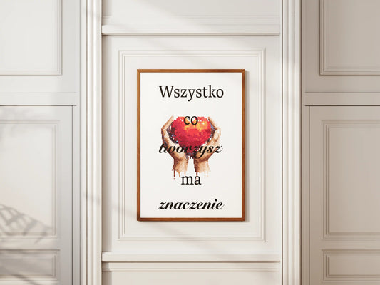 Plakat z napisami Znaczenie