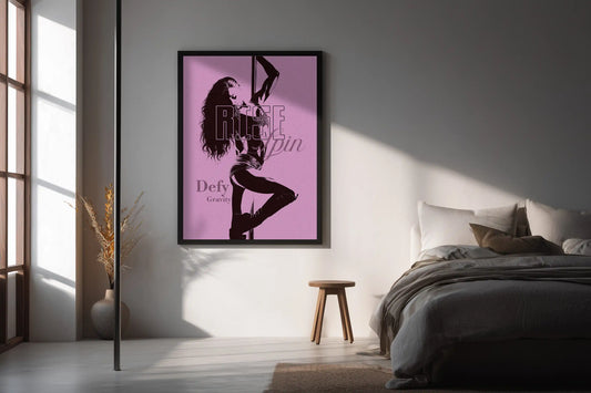 Plakat z pasją Pole Flow