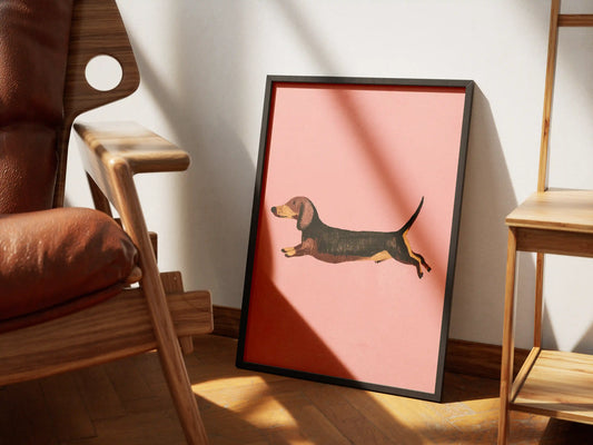 Plakat zwierzęcy Flying Sausage