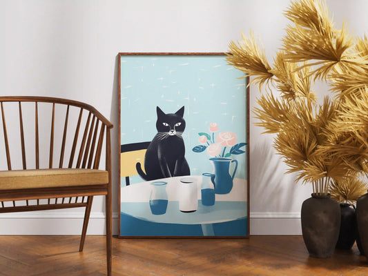 Plakat zwierzęcy Whiskers & Roses