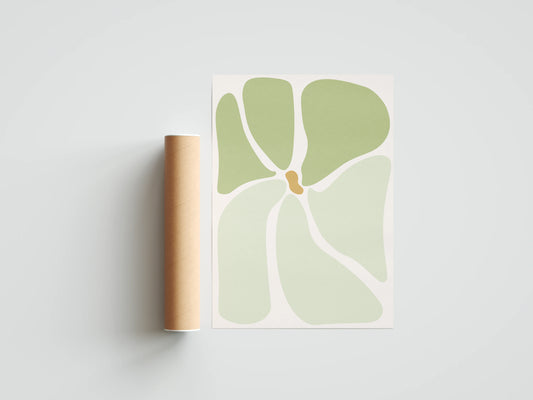 Plakat botaniczny kwiatowy Green Harmony