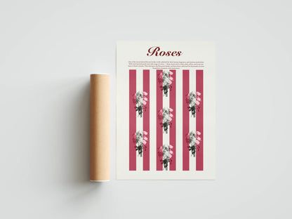 Plakat botaniczny róże Roses