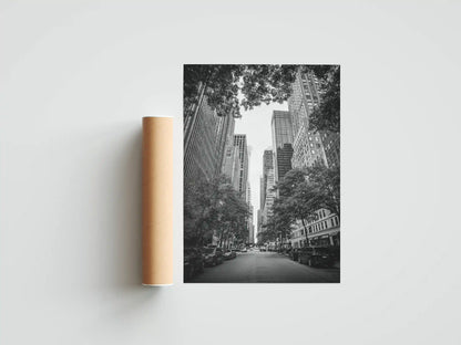 Plakat czarno-biały Urban Canyon