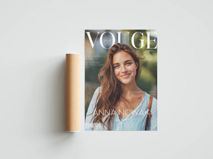 Plakat personalizowany inspirowany VOUGE – Twój styl, Twoja historia
