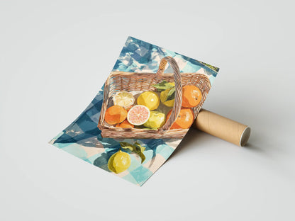 Plakat botaniczny cytrusy Citrus