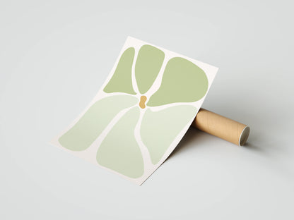 Plakat botaniczny kwiatowy Green Harmony