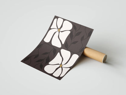 Plakat botaniczny kwiatowy Noctrune Floral