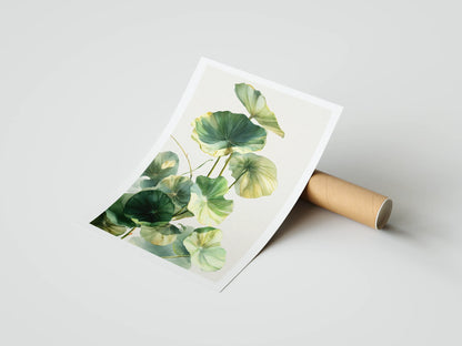 Plakat botaniczny liście Leaves