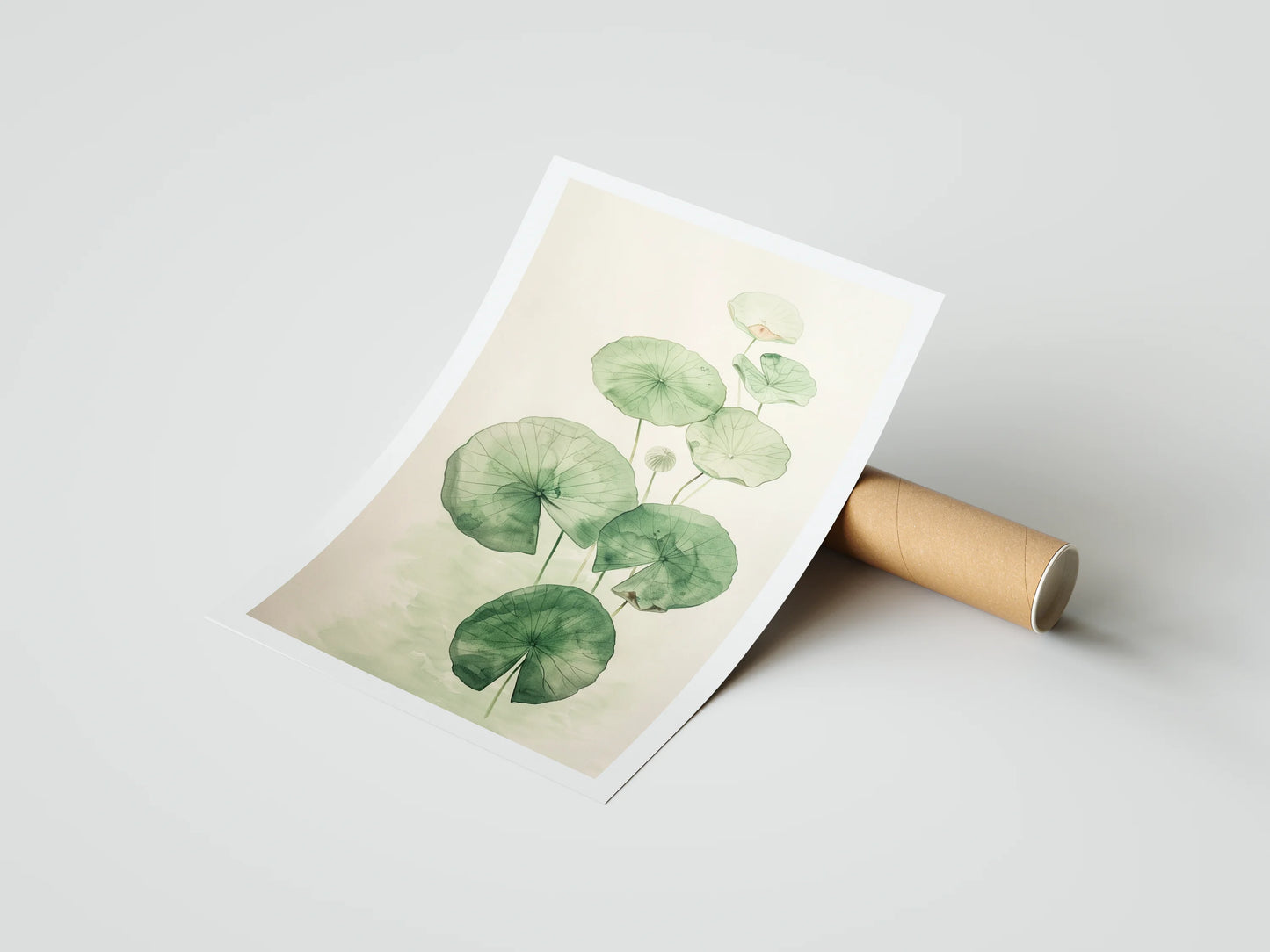 Plakat botaniczny wodne liście Lily pads