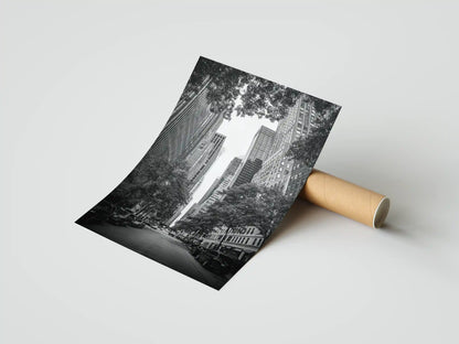 Plakat czarno-biały Urban Canyon