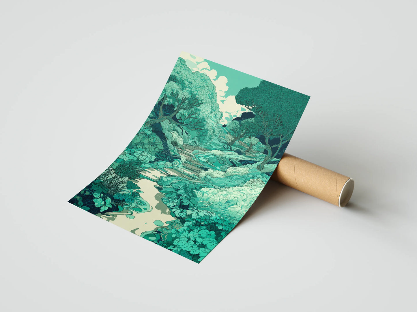 Plakat z krajobrazem Echoes of the Woodland