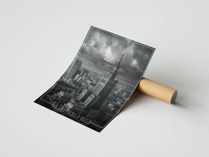 Plakat z krajobrazem Warsaw Memory