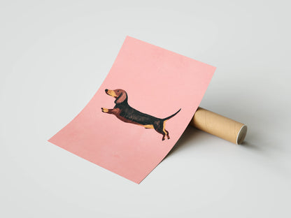Plakat zwierzęcy Flying Sausage