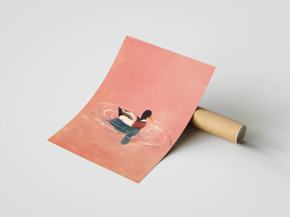 Plakat zwierzęcy Pink Lake Silence
