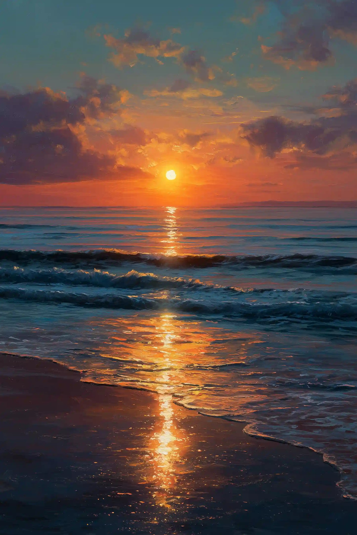 Obraz na płótnie — zachód słońca nad oceanem