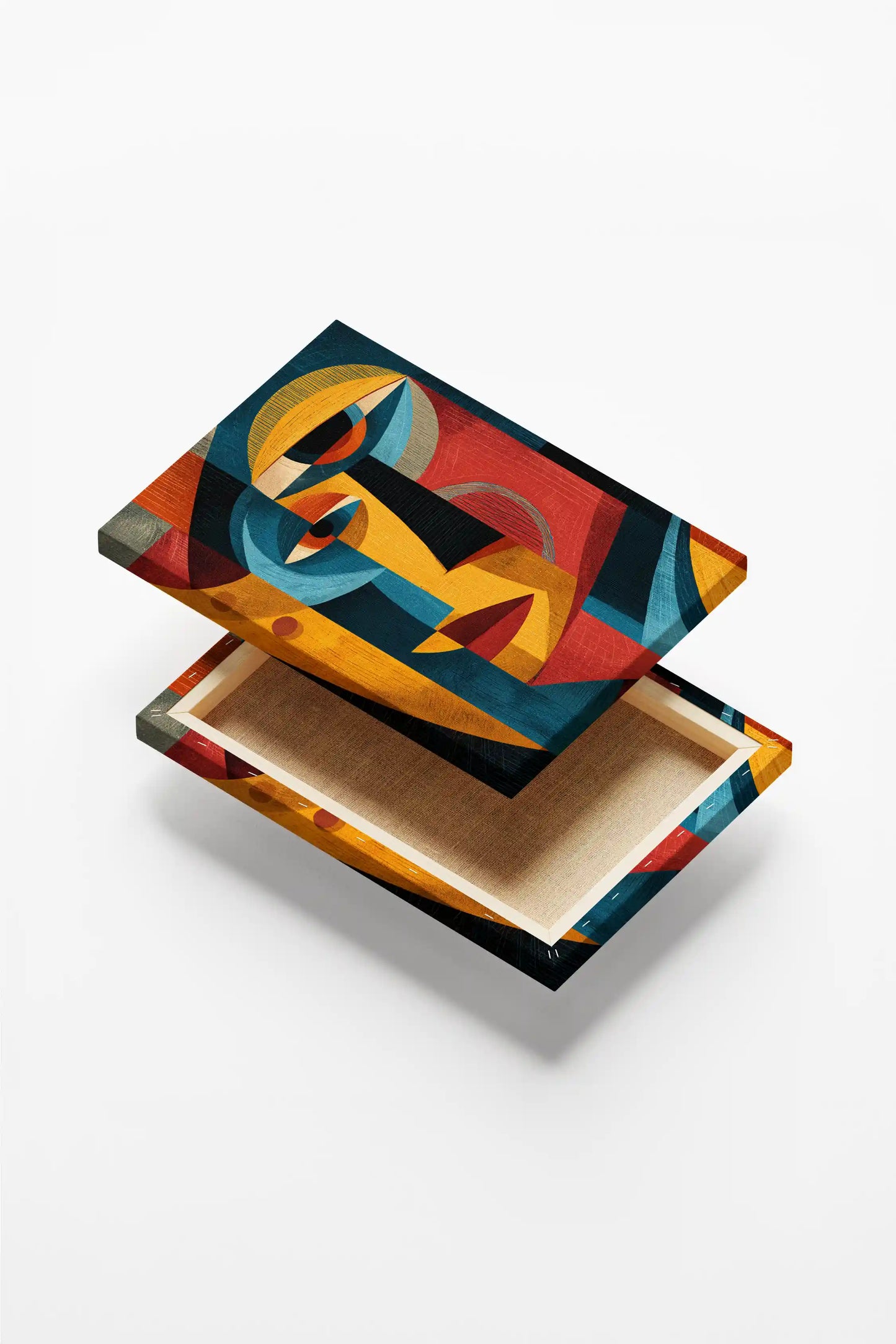 Obraz na płótnie — abstrakcyjna twarz w stylu kubistycznym