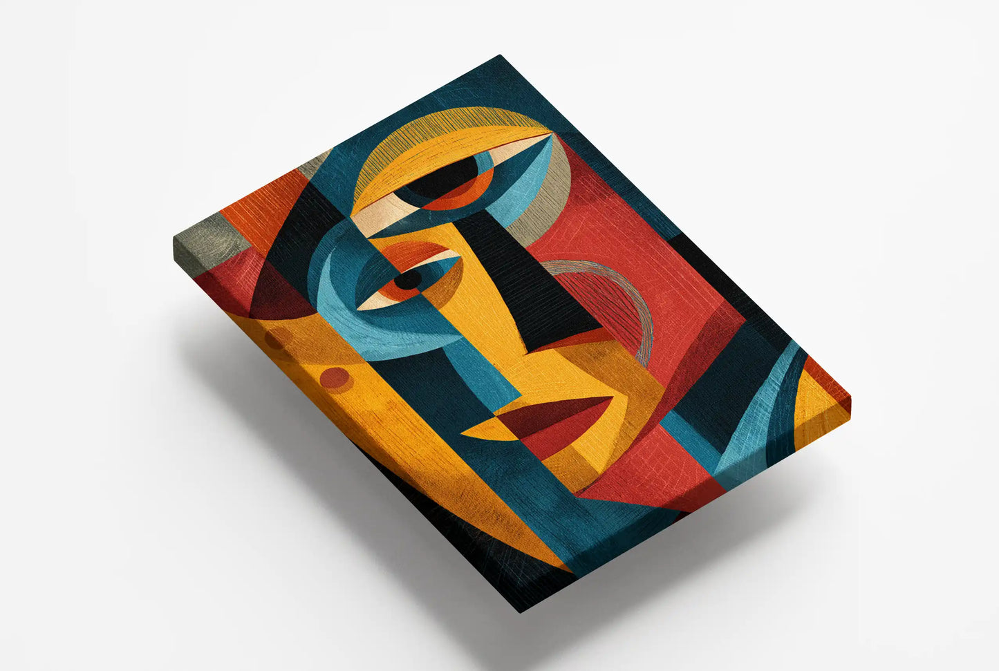 Obraz na płótnie — abstrakcyjna twarz w stylu kubistycznym