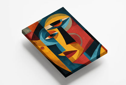 Obraz na płótnie — abstrakcyjna twarz w stylu kubistycznym