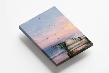 Obraz na płótnie — pomost o zachodzie słońca