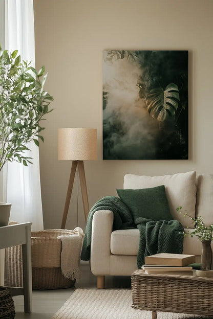 Obraz na płótnie monstera w delikatnym świetle