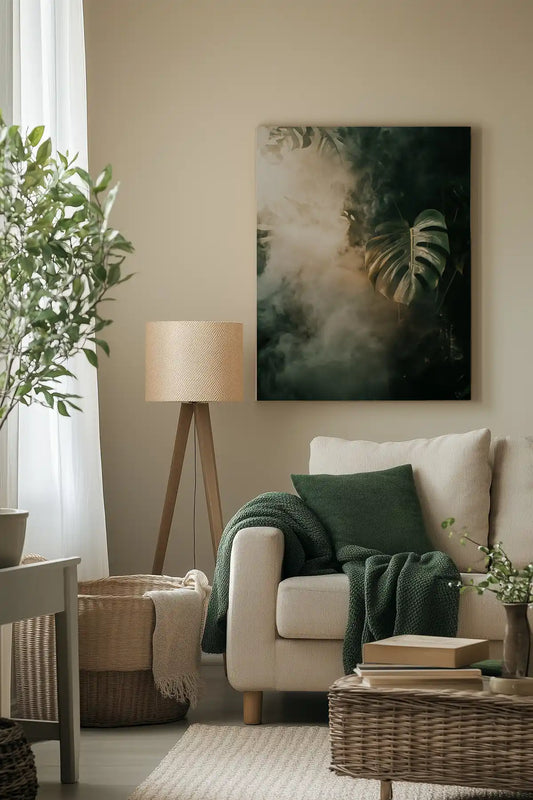 Obraz na płótnie monstera w delikatnym świetle