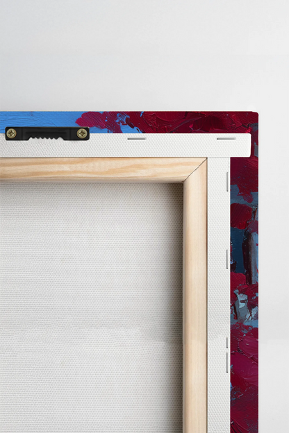 Obraz na płótnie — śródziemnomorska uliczka z bugenwillą i widokiem na morze