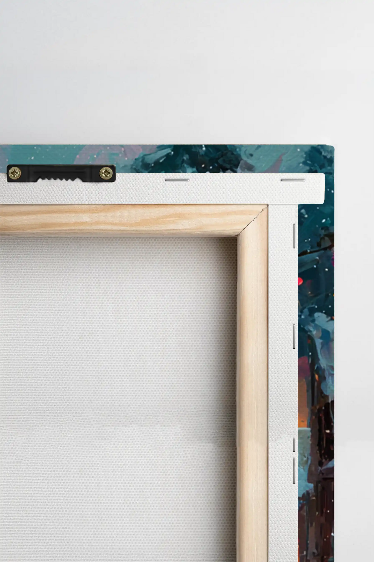 Obraz na płótnie — zimowa scena świąteczna z choinką