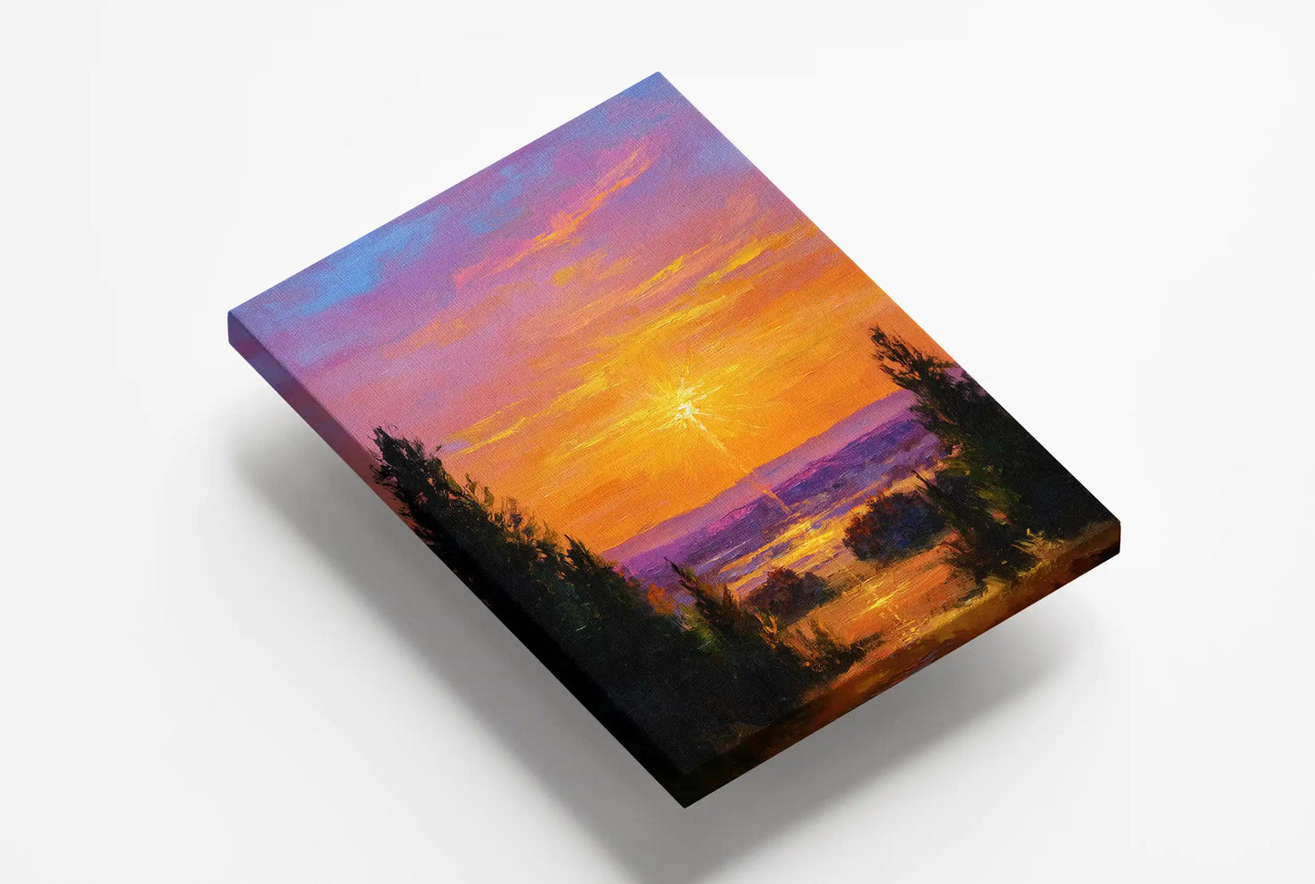 Obraz na płótnie — zachód słońca nad wodą