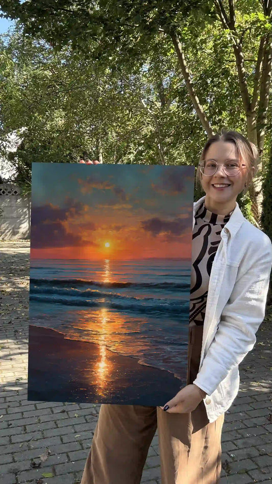 Obraz na płótnie — zachód słońca nad oceanem