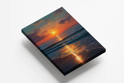 Obraz na płótnie — zachód słońca nad oceanem